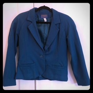 Pendleton Turquoise Wool Blazer.